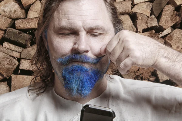 Синяя борода в ванной — стоковое фото