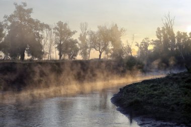 Nehrin üzerinde sis