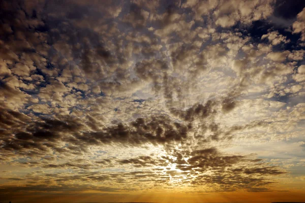 Цирковые облака на закате — стоковое фото