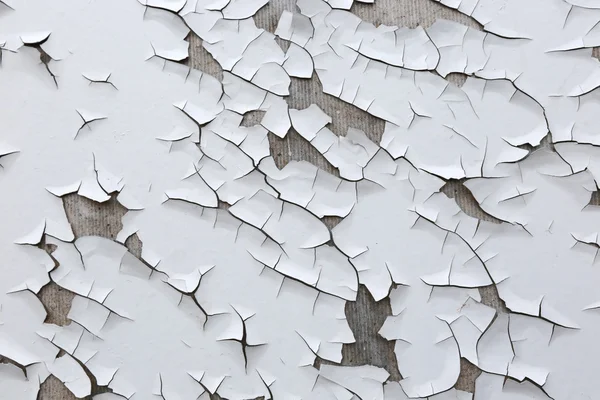 Texture of cracked white paint — Stock Photo, Image