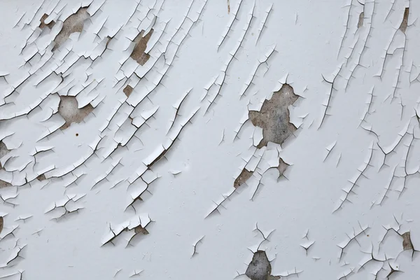 Macro Texture Background Cracked White Paint — Stock Photo, Image