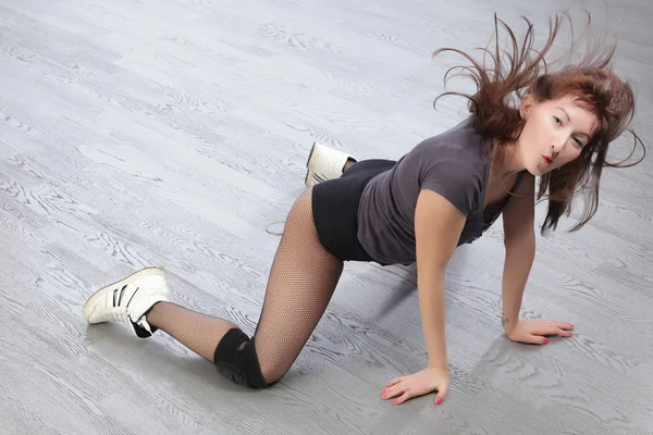 Girl showing sports buttocks — Stock Photo, Image