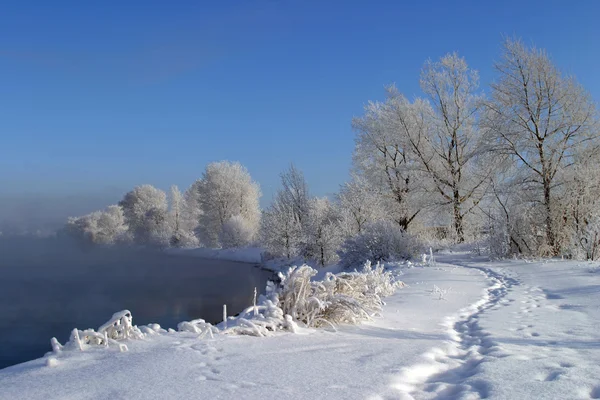 Schneebedeckter Winter Russland — Stockfoto