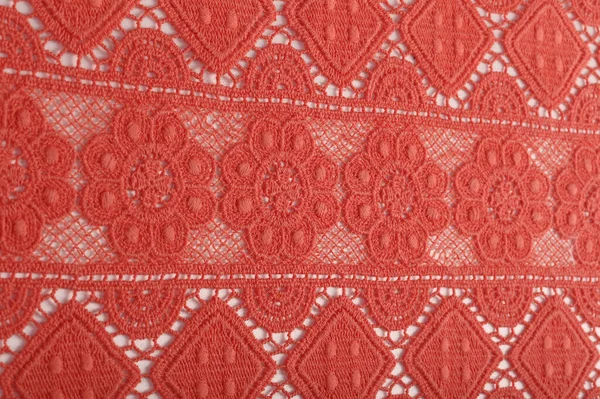 Close Fragment Texture Lace Coral Studio — Stock Photo, Image