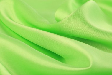 makro doku pürüzsüz saten kumaş açık yeşil renk stüdyo