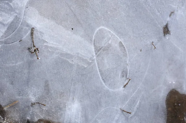 Makro Dziwaczna Faktura Lodu Śniegu — Zdjęcie stockowe