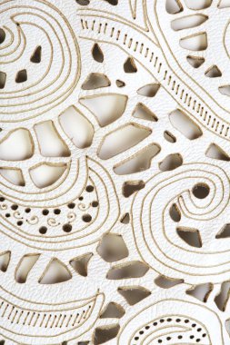 makro doku parçası bej dantel deri stüdyo