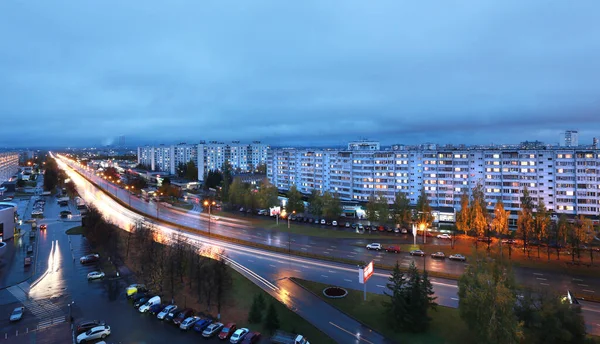 Naberezhnye Chelny Russia Жовтня 2014 City Skyline Urban Skyline Sunset — стокове фото