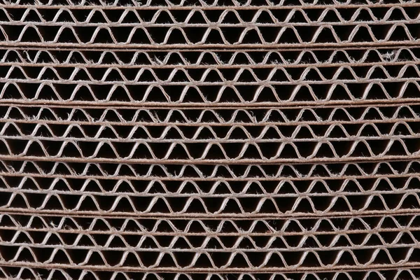 Macro Texture Cartone Nel Sezionale Della Piegato Diversi Strati — Foto Stock