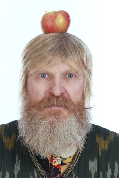 Nahaufnahme Eines Erwachsenen Mannes Mit Rotem Bart Und Schnurrbart Mit — Stockfoto