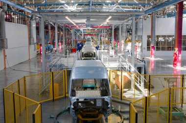 Yelabuga, Rusya - 12 Mayıs 2014: montaj hattı araçları Ford Sollers özel ekonomik bölgeye fabrika kurdu 