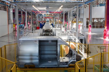 Yelabuga, Rusya - 12 Mayıs 2014: montaj hattı araçları Ford Sollers özel ekonomik bölgeye fabrika kurdu 