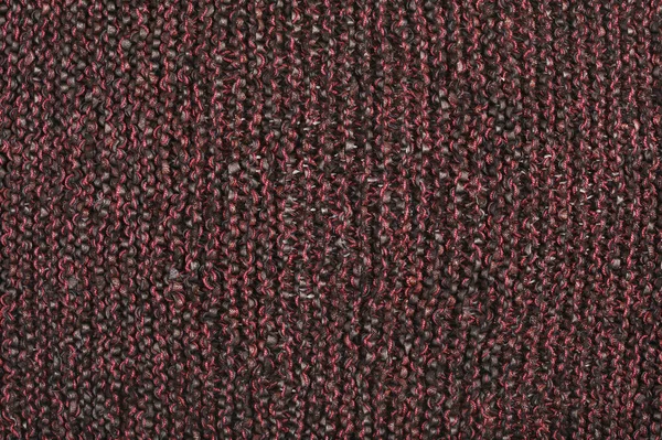 Macro Texture Burgundy Knitted Fabric Studio — Stock Photo, Image
