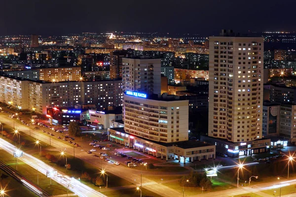 Naberezhnye Chelny Rússia Outubro 2014 Vista Paisagem Urbana Telhado Arranha — Fotografia de Stock