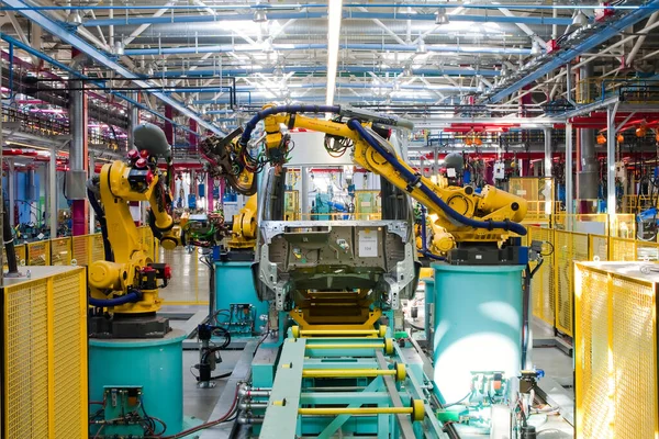 Yelabuga, Rusya - 12 Mayıs 2014: montaj hattı araçları Ford Sollers özel ekonomik bölgeye fabrika kurdu 