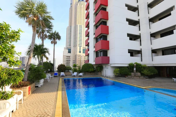 Bangkok Thailand December 2015 Beautiful Modern Comfortable Hotel Swimming Pool — Stock Photo, Image