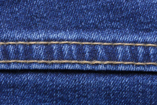 Macro Tecido Textura Bolso Jeans Estúdio — Fotografia de Stock