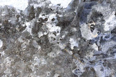 buz ve karın makro tuhaf dokusu