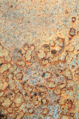 Doğal ışıkta paslı metalin makro dokusu