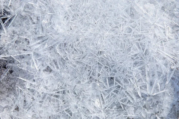 Makro Tekstury Fantazyjne Lód Rzece Zimie — Zdjęcie stockowe