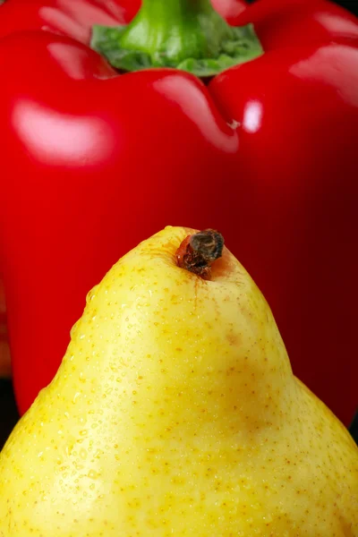 Poire, pomme et poivron — Photo