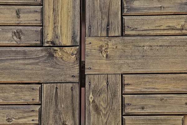 Fragmento de uma porta de madeira — Fotografia de Stock