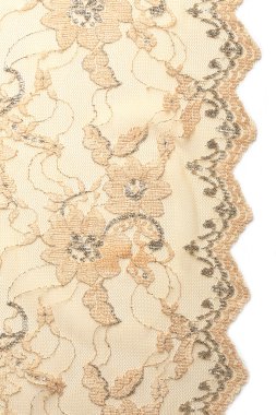 bej renkli dantel nakış ile