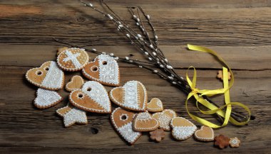 kalp şeklinde gingerbread