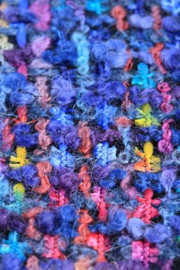 yün ile renkli speckles siyah