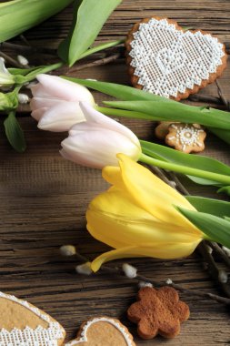 kalp şeklinde gingerbread