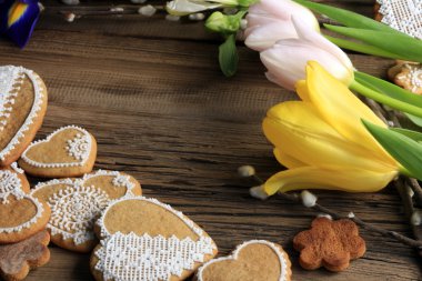 kalp şeklinde gingerbread