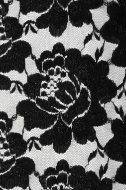 dantel siyah çiçekli