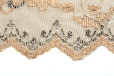 çiçekli bej dantel