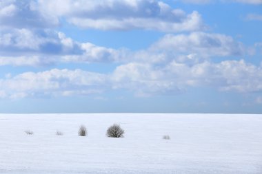 Mavi gökyüzünde beyaz bulutlar 