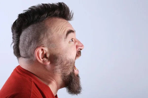 Portrait of a man with a mohawk — Stock Photo, Image