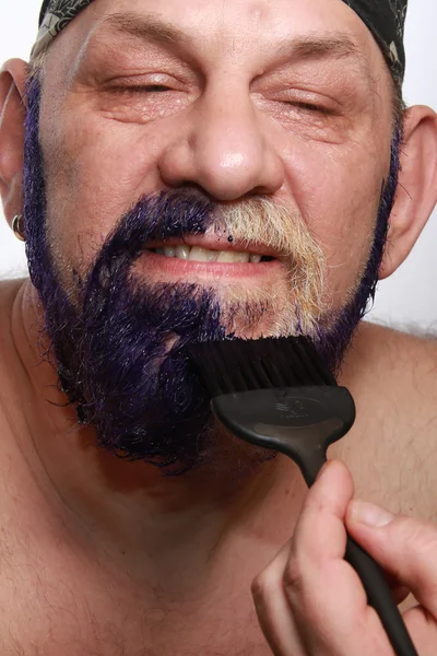 Hombre adulto barba de color —  Fotos de Stock