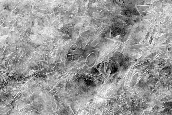 Textura ledu na řece — Stock fotografie