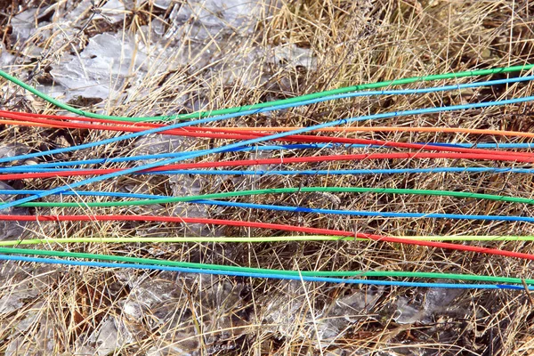 colored rope on the ground