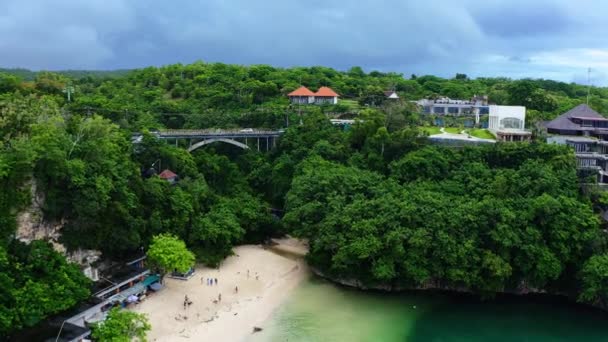 View Padang Padang Beach Front Thunderstorm Beautiful View Nature Greenery — Stock Video