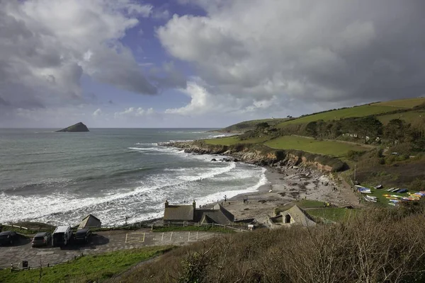 Plaża Wembury Devon Anglia — Zdjęcie stockowe