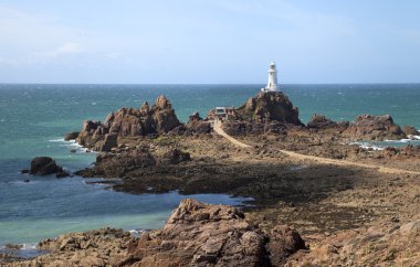 Le Corbiere Lighthouse, Jersey, Channel Islands clipart