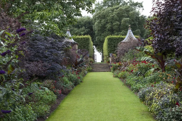 English country garden borders — Stock Photo, Image