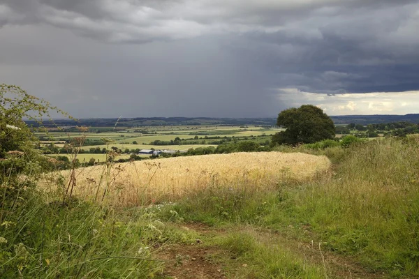 Regen over Warwickshire — Stockfoto