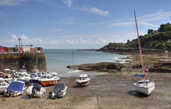 O pequeno porto em Rozel Bay, Jersey, Channel Islands, Grã-Bretanha — Fotografia de Stock