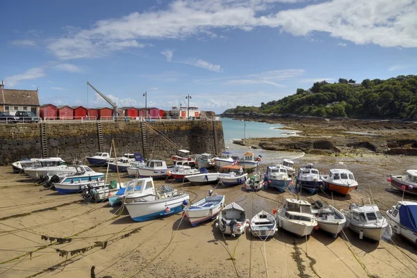 Rozel Bay, Jersey, Kanal Adaları, Büyük Britanya'nın küçük limanda Stok Fotoğraf