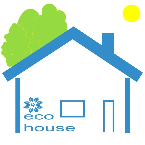 Görüntü mavi Eko evi, vektör