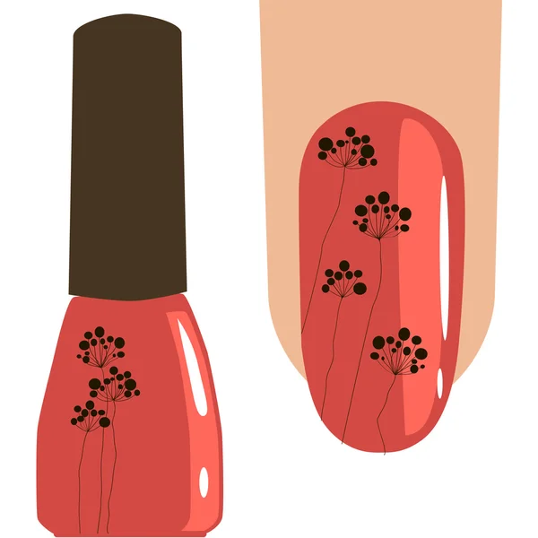 Tırnaklarımı vernik uygulama vektör görüntü