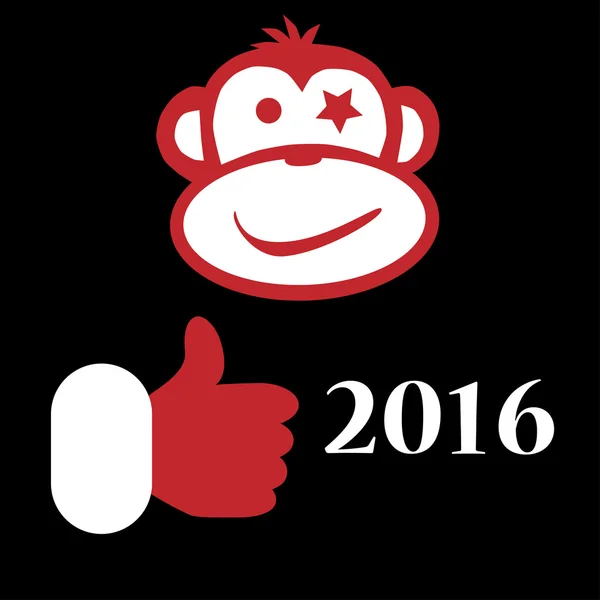 Kavramlar yeni yıl sembolü. Maymun. 2016.