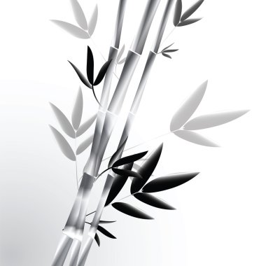 Vektör arka plan gri bambu ile