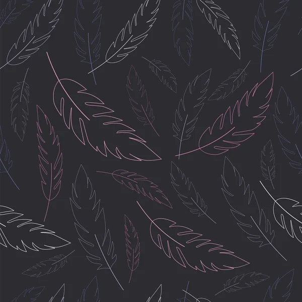 Seamless texture with decorative feathers Vector Graphics